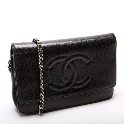 Chanel WOC Timeless CC Caviar Black Bag