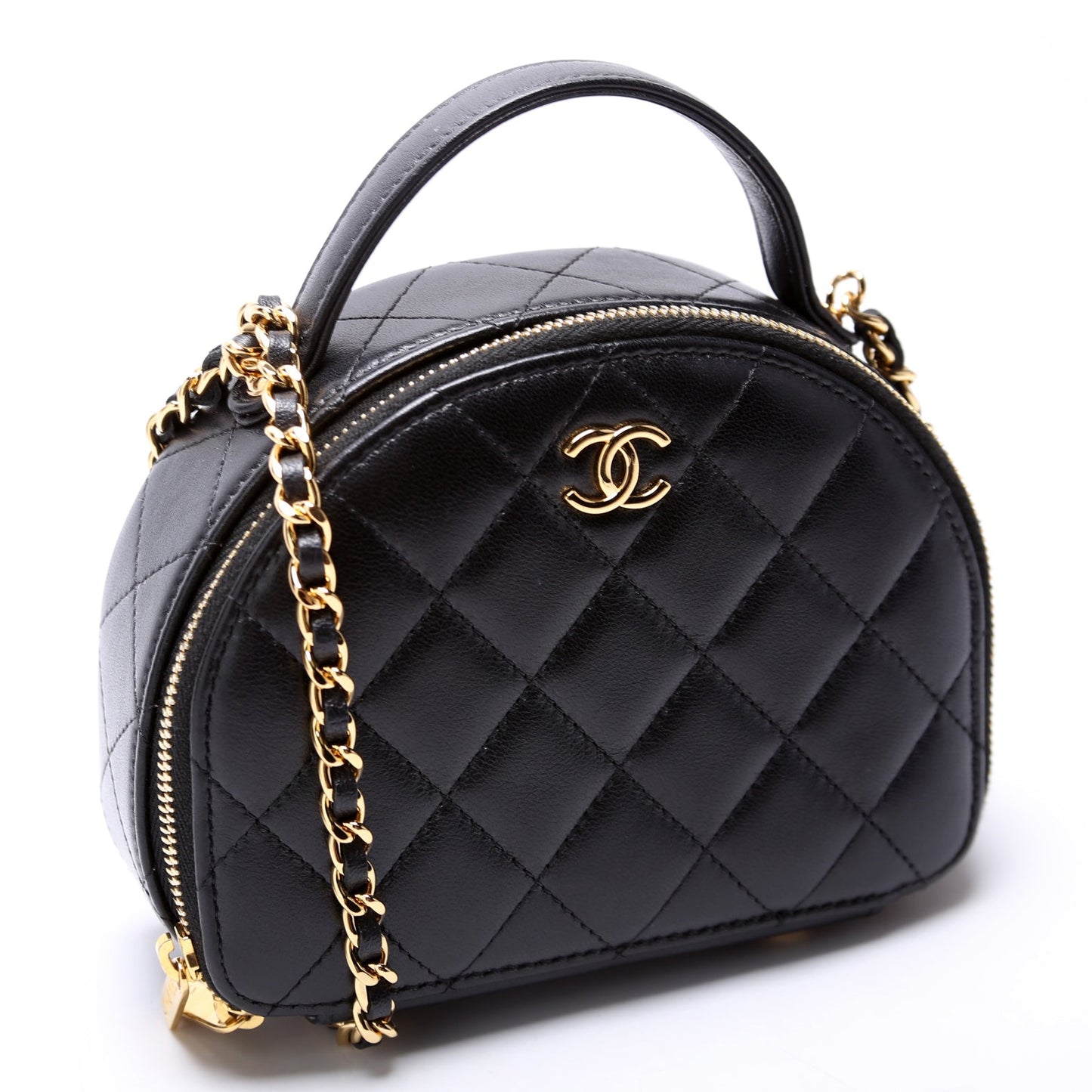 Chanel Chic Riviera Small Top Handle Vanity Lambskin RFID Black Bag