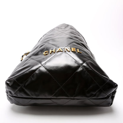 Chanel 22 Quilted Medium Hobo RFID Black Bag