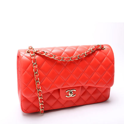 Chanel Classic Flap Jumbo Lambskin 20-23 Orange Bag