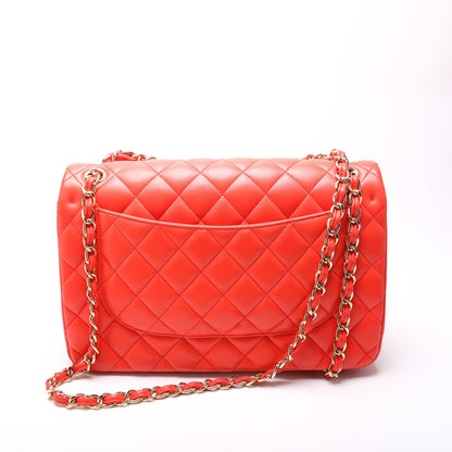 Chanel Classic Flap Jumbo Lambskin 20-23 Orange Bag
