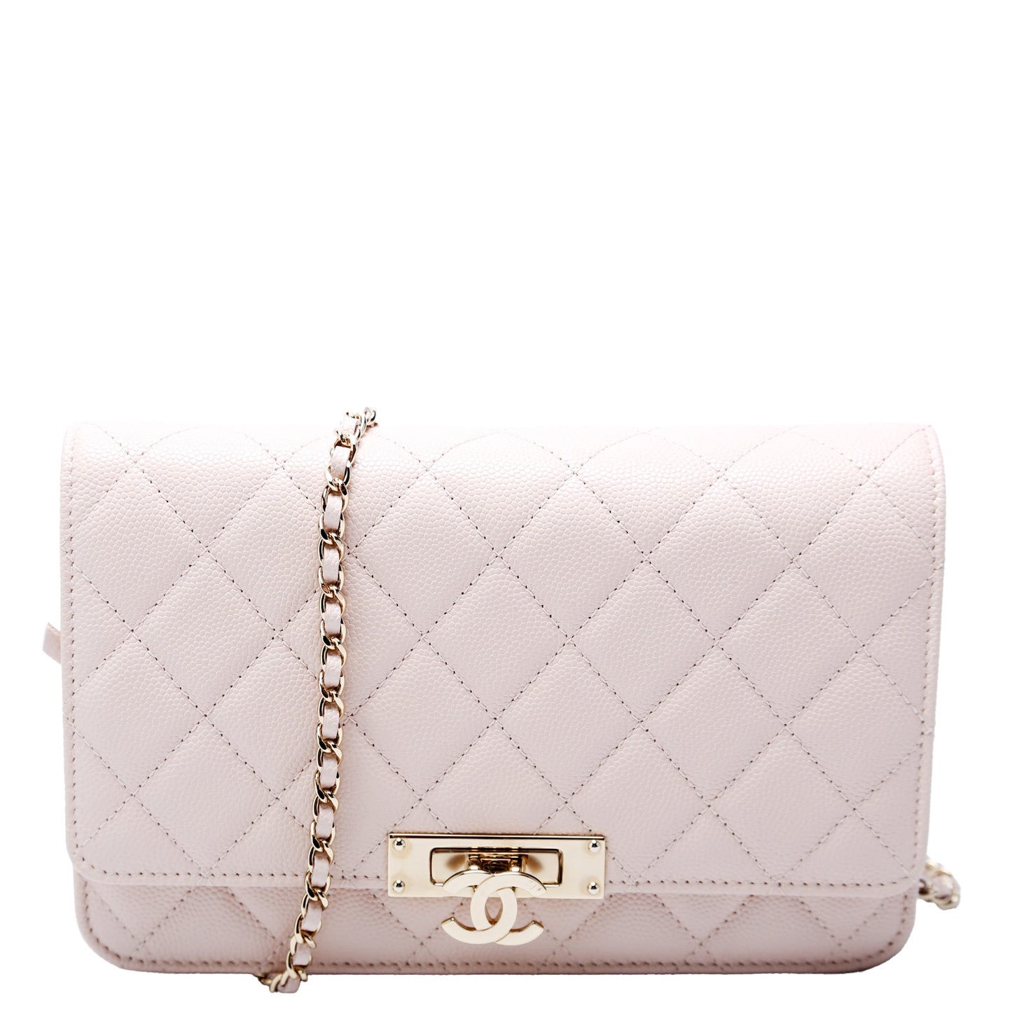 Chanel WOC Golden Class Quilted Caviar 24M Beige Bag
