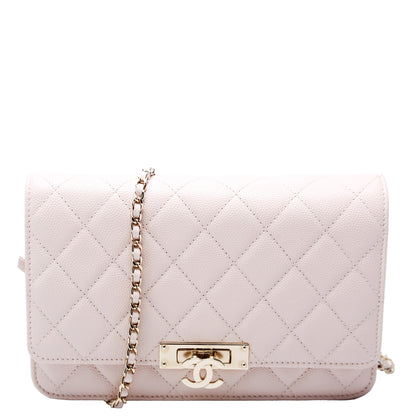 Chanel WOC Golden Class Quilted Caviar 24M Beige Bag