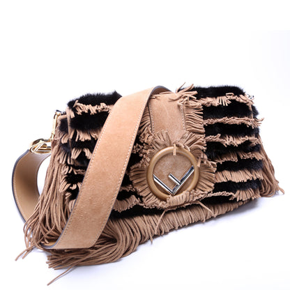 Fendi Baguette Fur/Suede Fringe Bag