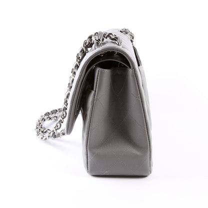 Chanel Classic Flap Jumbo Caviar 24M Grey Bag