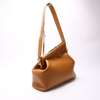 Fendi First Medium Leather Shoulder Brown Bag