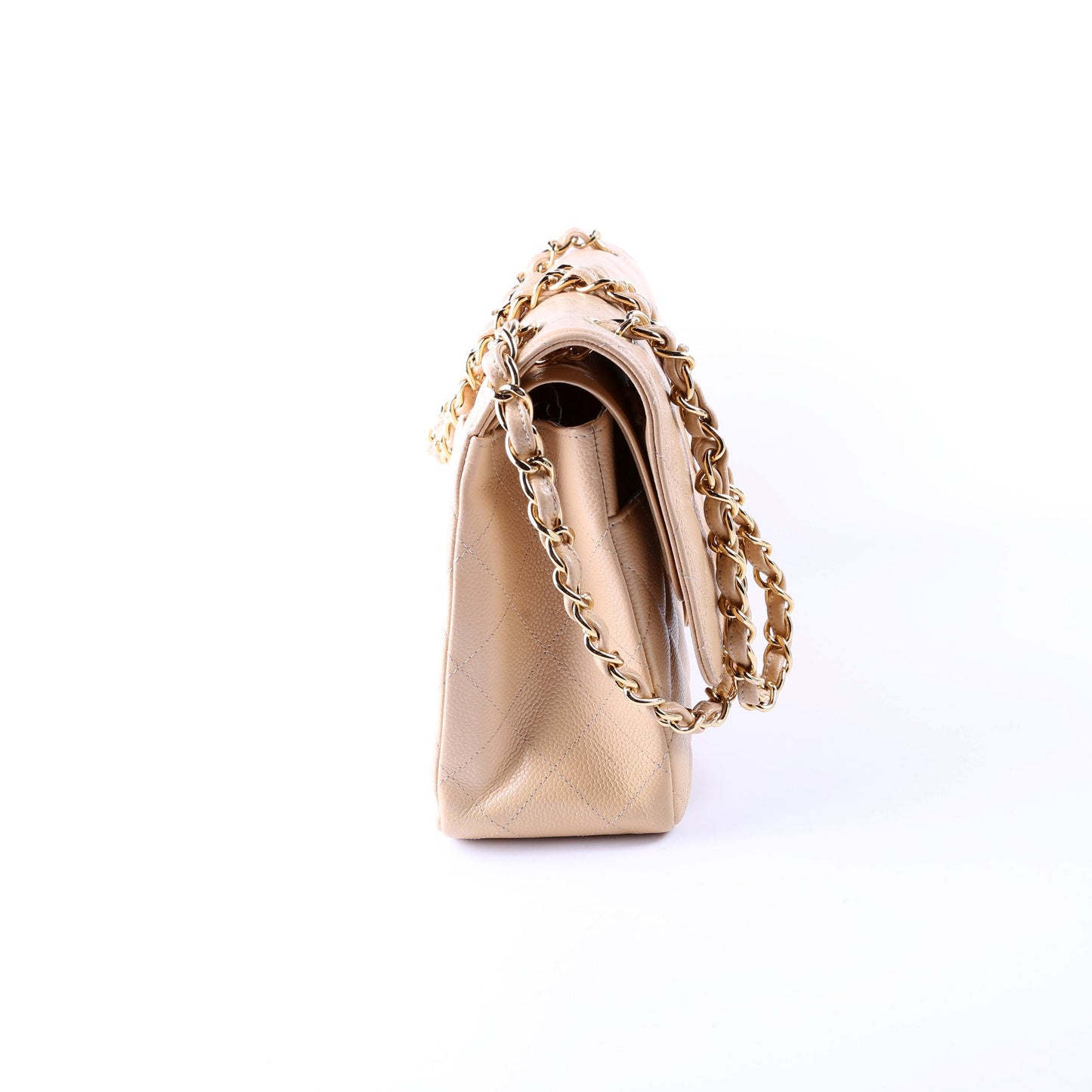 Chanel Classic Flap Jumbo Caviar 30M Tan Bag