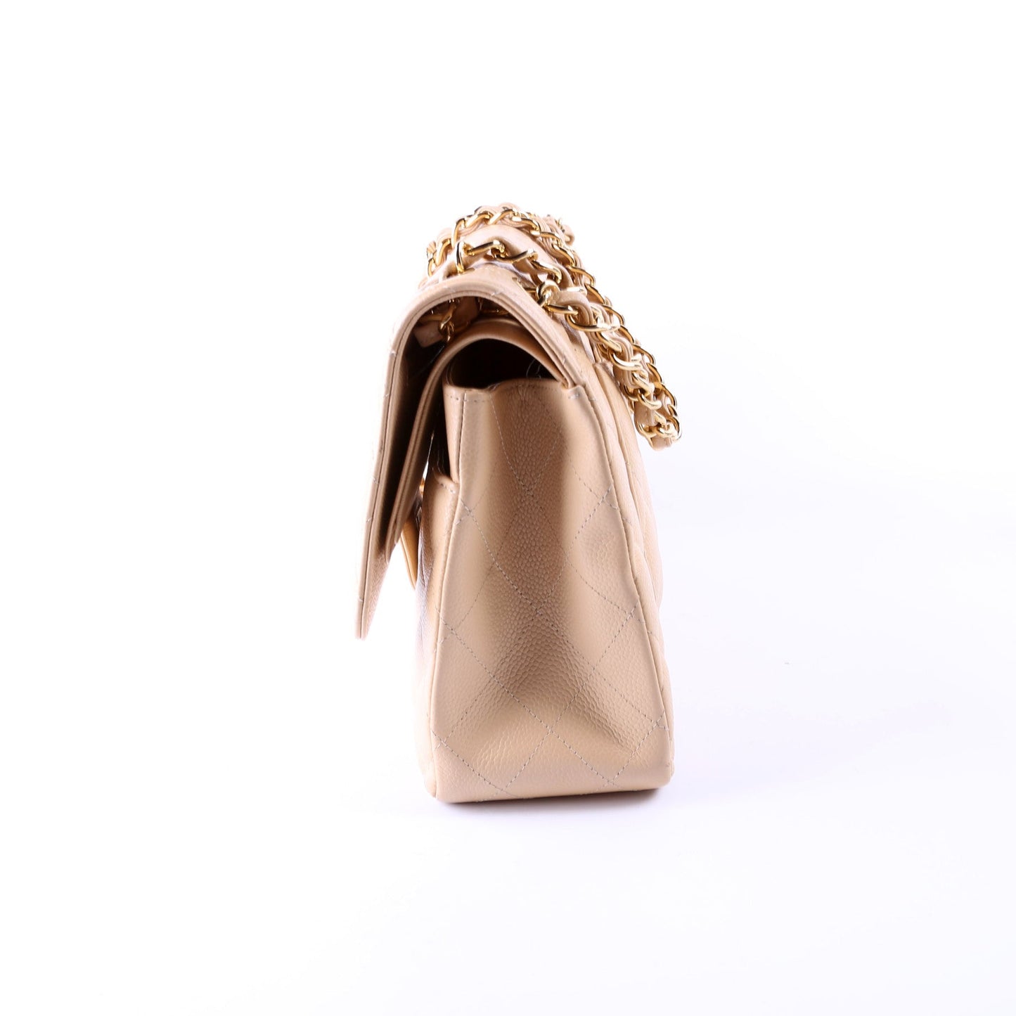 Chanel Classic Flap Jumbo Caviar 30M Tan Bag