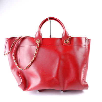 Chanel Deauville Studded Caviar Leather Med Tote 26M Bag