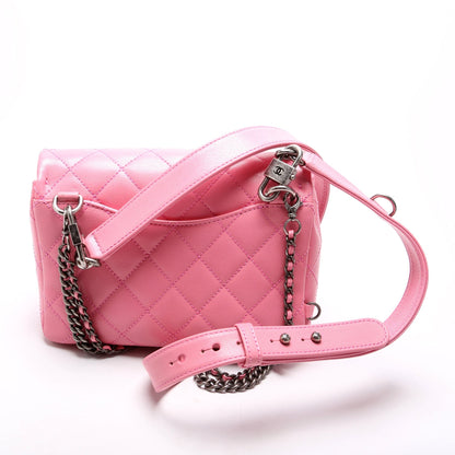 Chanel Double Carry Chain Waist 21M Goatskin Pink Bag