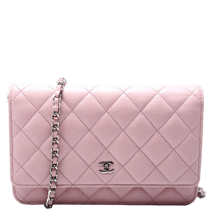 Chanel WOC Classic Quilted Caviar RFID Pink Bag