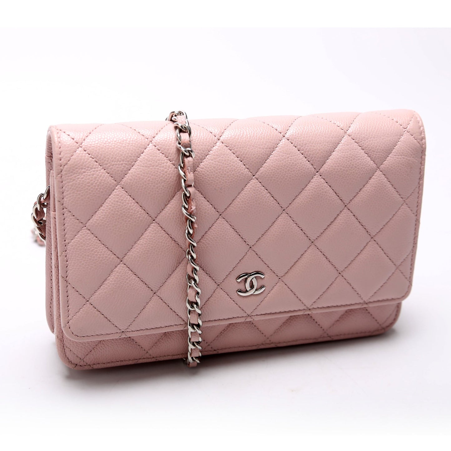 Chanel WOC Classic Quilted Caviar RFID Pink Bag