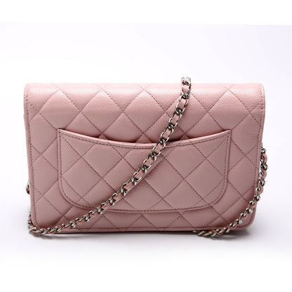 Chanel WOC Classic Quilted Caviar RFID Pink Bag