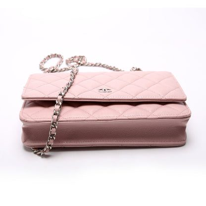 Chanel WOC Classic Quilted Caviar RFID Pink Bag