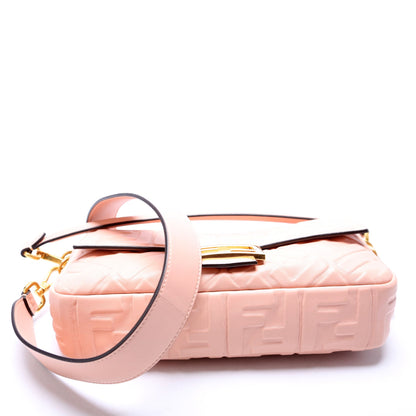 Fendi Baguette FF Embossed Nappa Pink Bag