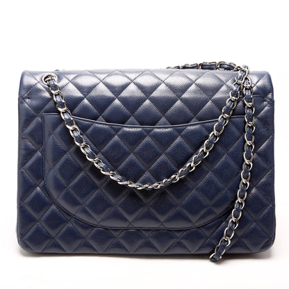 Chanel Classic Flap Maxi Caviar 14-16M Navy Bag
