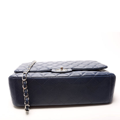 Chanel Classic Flap Maxi Caviar 14-16M Navy Bag