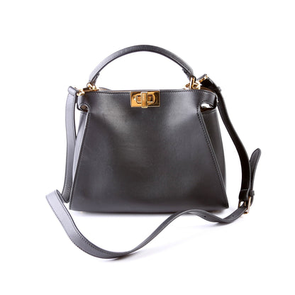 Fendi 8BN302 Peekaboo Essentially Medium Calfskin Black Bag
