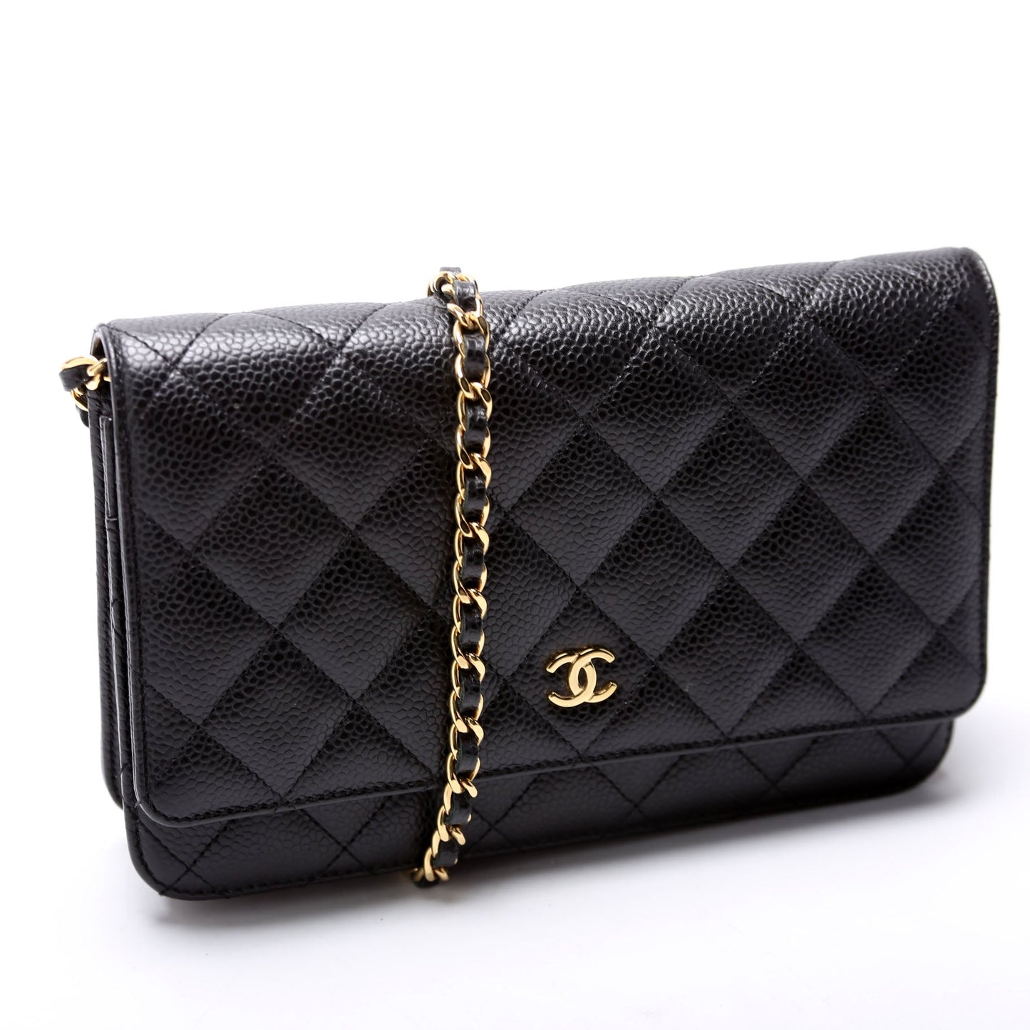 Chanel WOC Classic Quilted Caviar RFID Black Bag