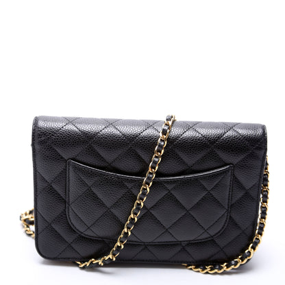 Chanel WOC Classic Quilted Caviar RFID Black Bag