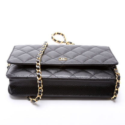 Chanel WOC Classic Quilted Caviar RFID Black Bag