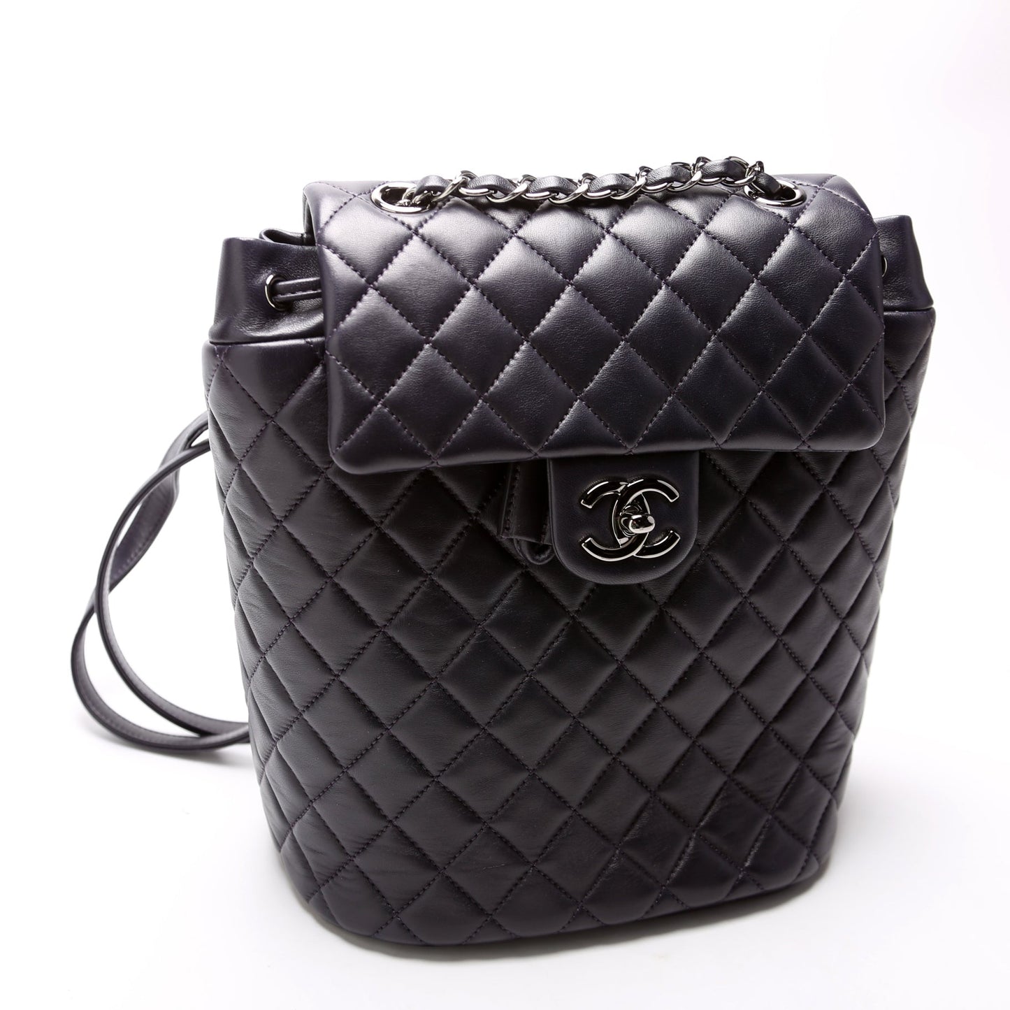 Chanel Urban Spirit Backpack Small Lambskin Navy Bag