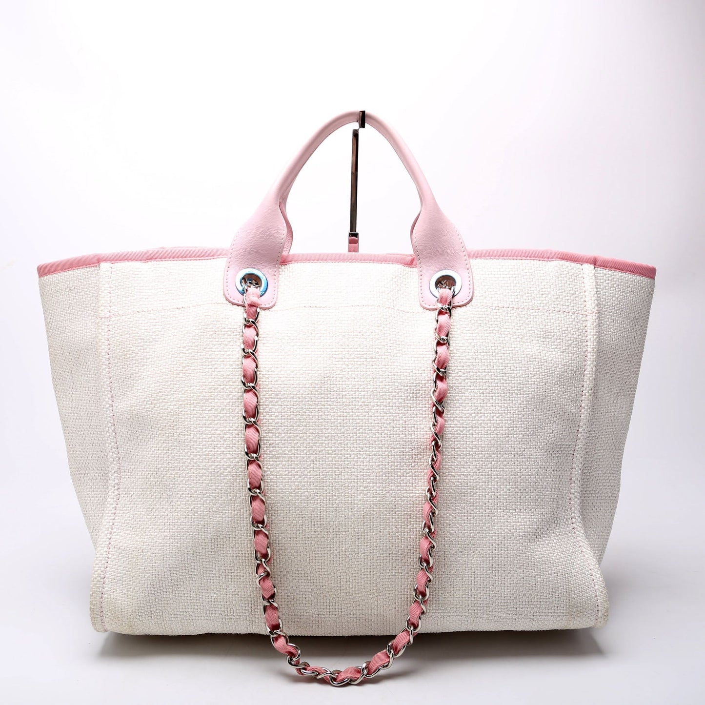 Chanel Deauville Medium Mixed Fibers 21M Pink Bag