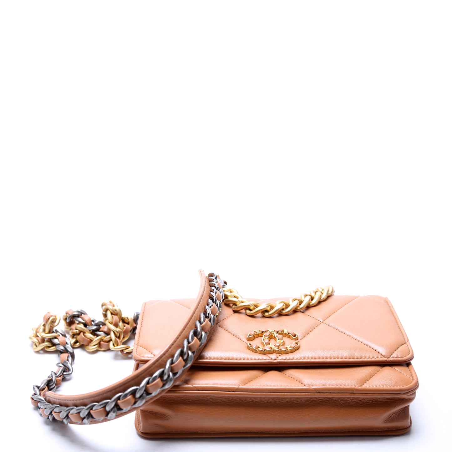 Chanel 19 WOC Quilted Lambskin RFID Brown Bag
