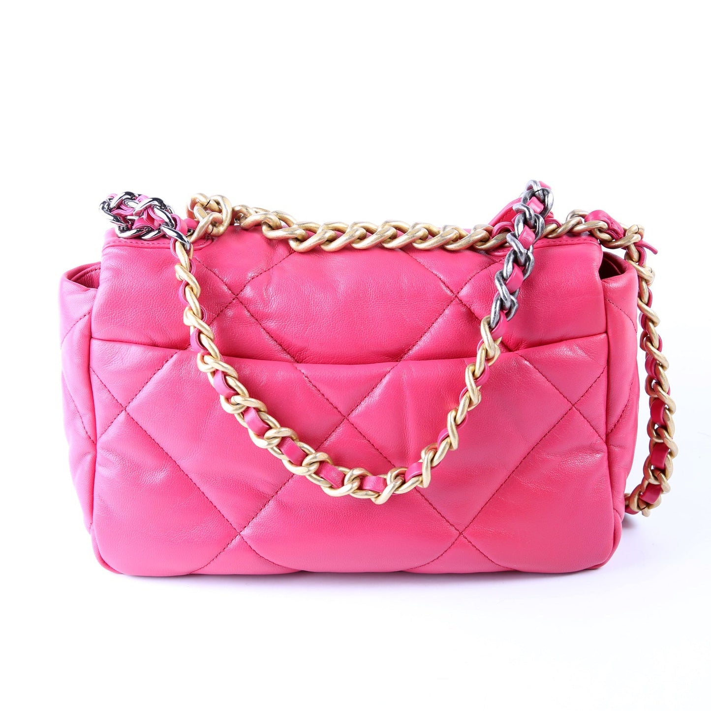Chanel Quilted Goatskin 19 Medium Flap 30M Pink Bag