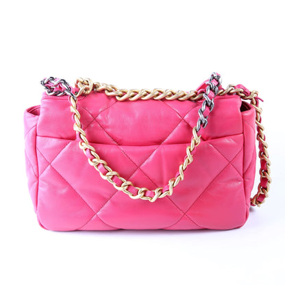 Chanel Quilted Goatskin 19 Medium Flap 30M Pink Bag
