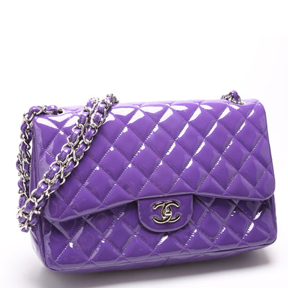 Chanel Classic Flap Jumbo Patent 21M Purple Bag
