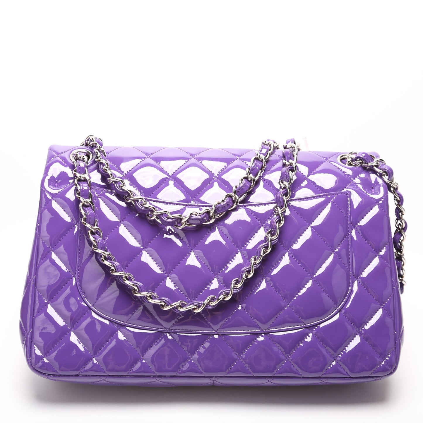 Chanel Classic Flap Jumbo Patent 21M Purple Bag