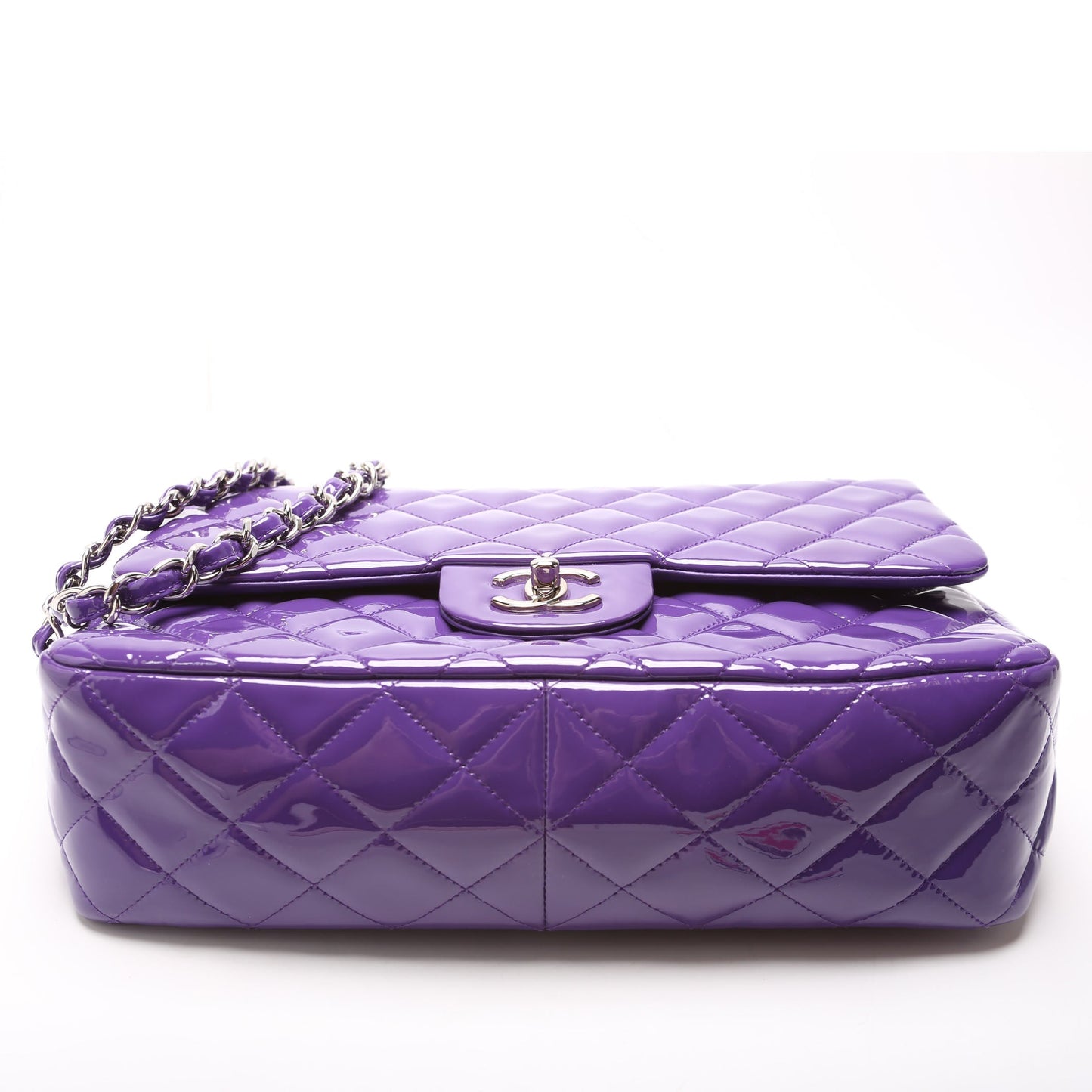 Chanel Classic Flap Jumbo Patent 21M Purple Bag
