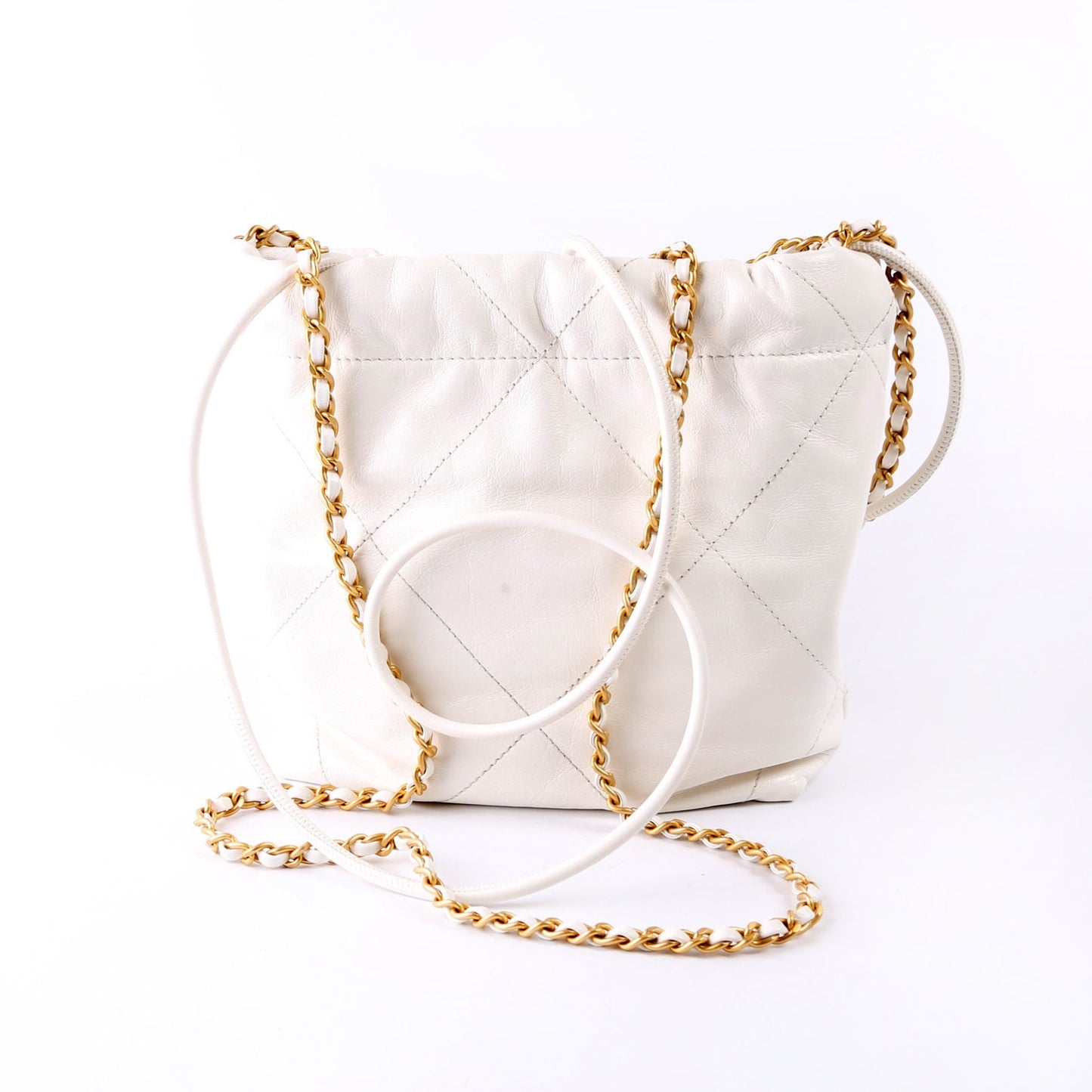 Chanel 22 Mini Quilted Calfskin RFID White Bag