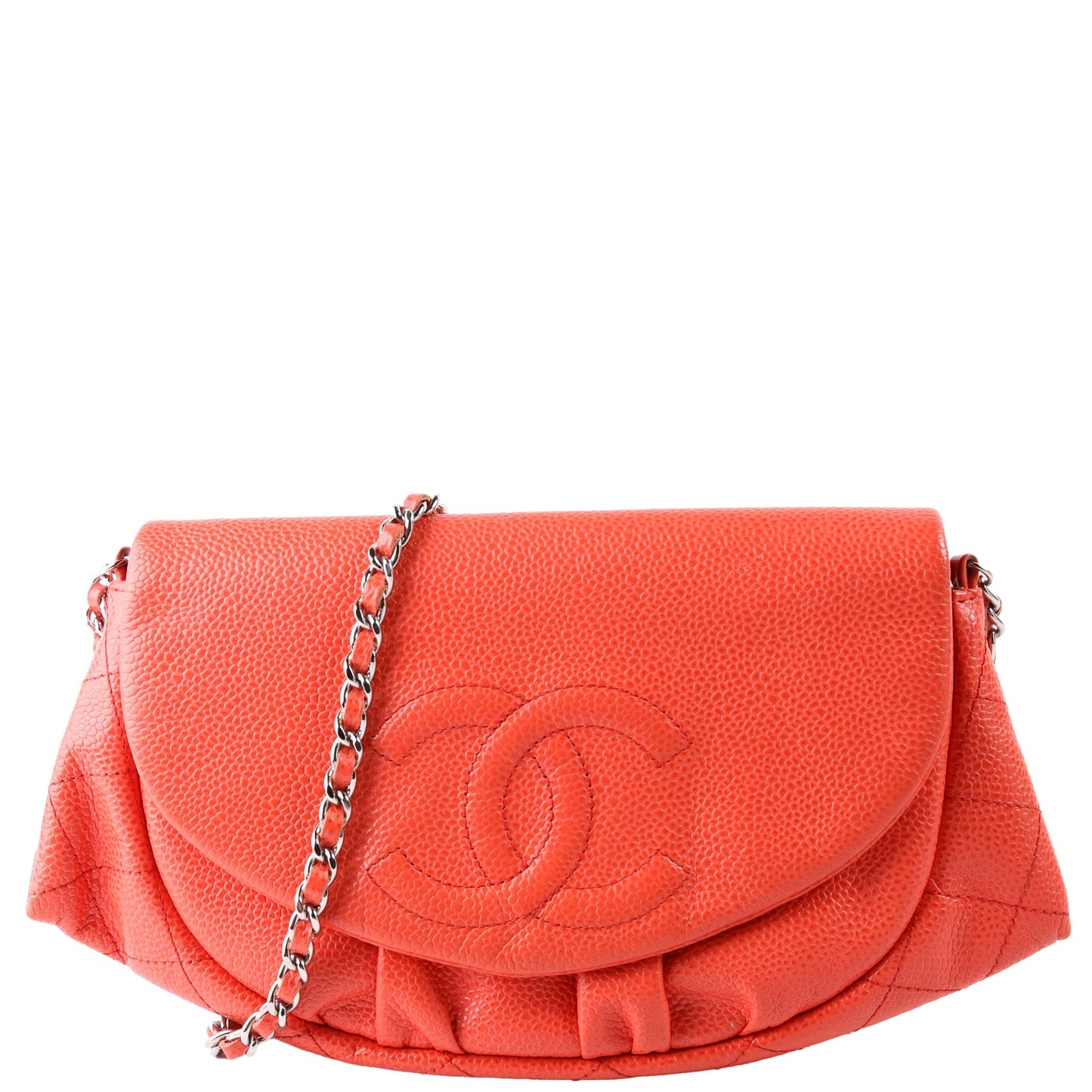 Chanel WOC Half Moon Caviar Orange Bag