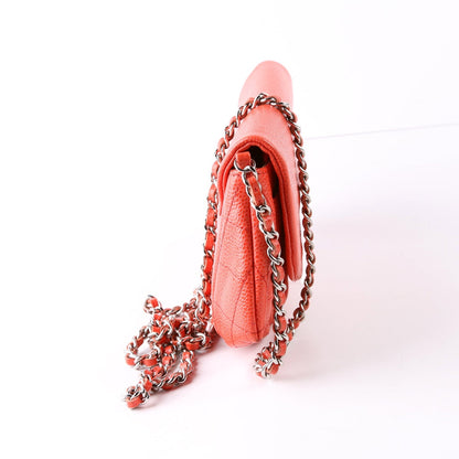 Chanel WOC Half Moon Caviar Orange Bag