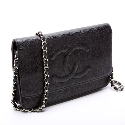 Chanel Wallet On Chain Timeless CC Caviar Black Bag