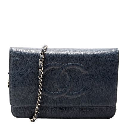 Chanel Wallet On Chain Timeless CC Caviar Navy Bag