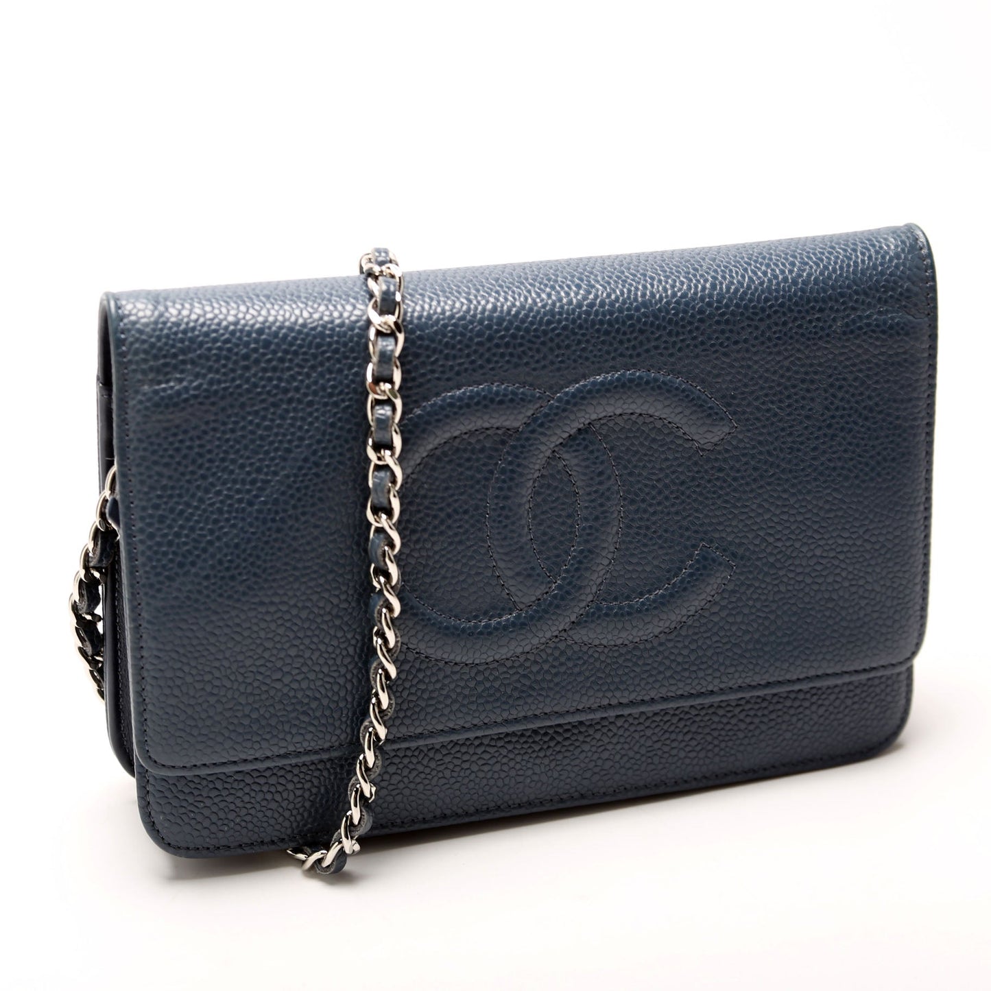 Chanel Wallet On Chain Timeless CC Caviar Navy Bag