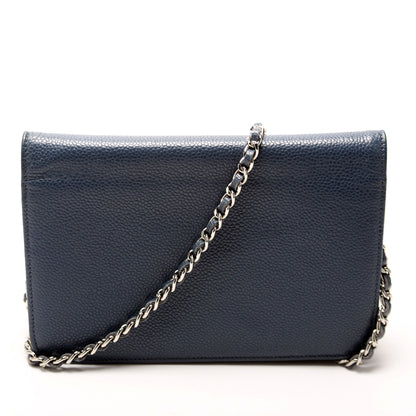 Chanel Wallet On Chain Timeless CC Caviar Navy Bag