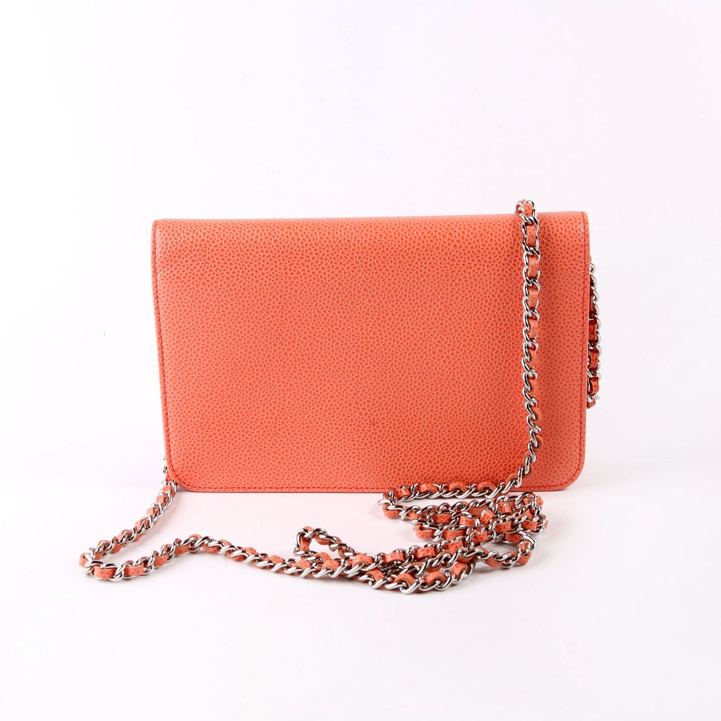 Chanel WOC Timeless CC Caviar Coral Bag