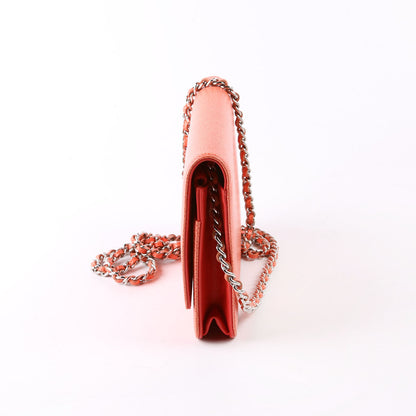 Chanel WOC Timeless CC Caviar Coral Bag