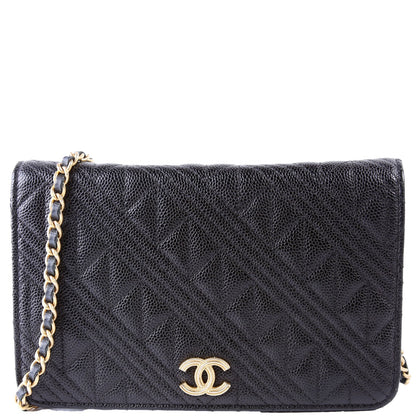 Chanel WOC Ancient Greek Quilted Caviar Black Bag