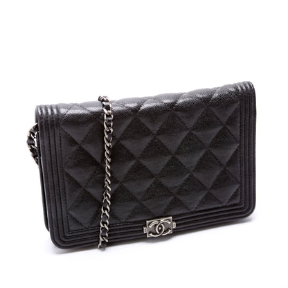 Chanel WOC Boy Caviar Black Bag