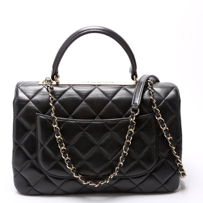 Chanel Trendy Top Handle Medium Lambskin 28M Black Bag