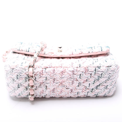 Chanel Classic Flap Mini Rectangle Tweed RFID Pink Bag