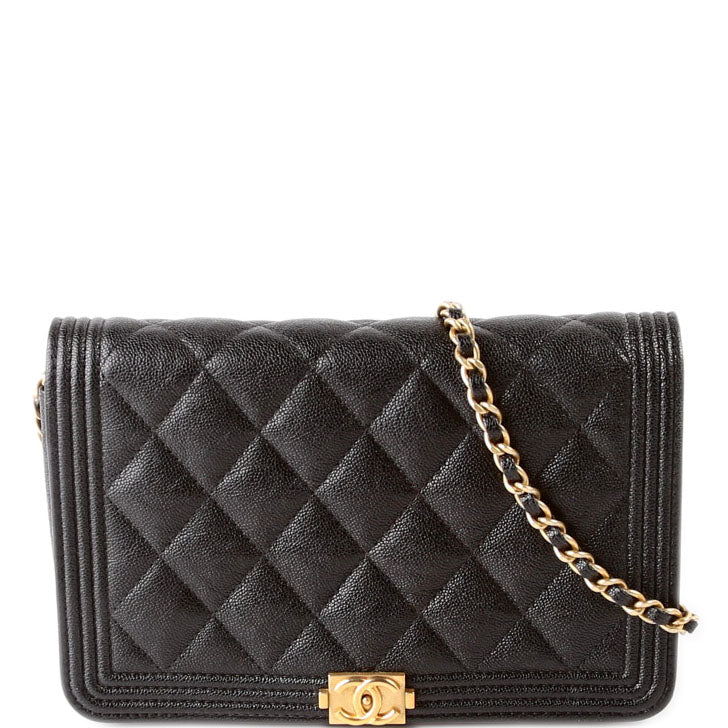 Chanel Wallet On Chain Boy Caviar Black Bag