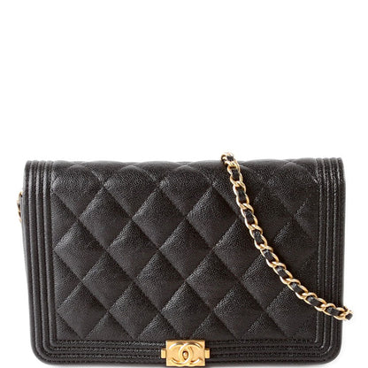 Chanel Wallet On Chain Boy Caviar Black Bag
