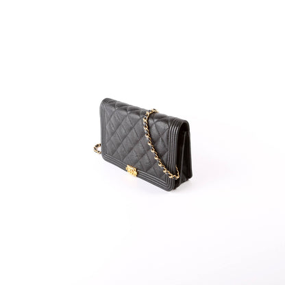 Chanel Wallet On Chain Boy Caviar Black Bag