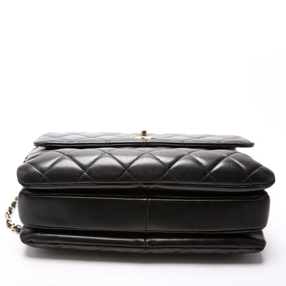 Chanel Trendy Top Handle Medium Lambskin 24M Black Bag